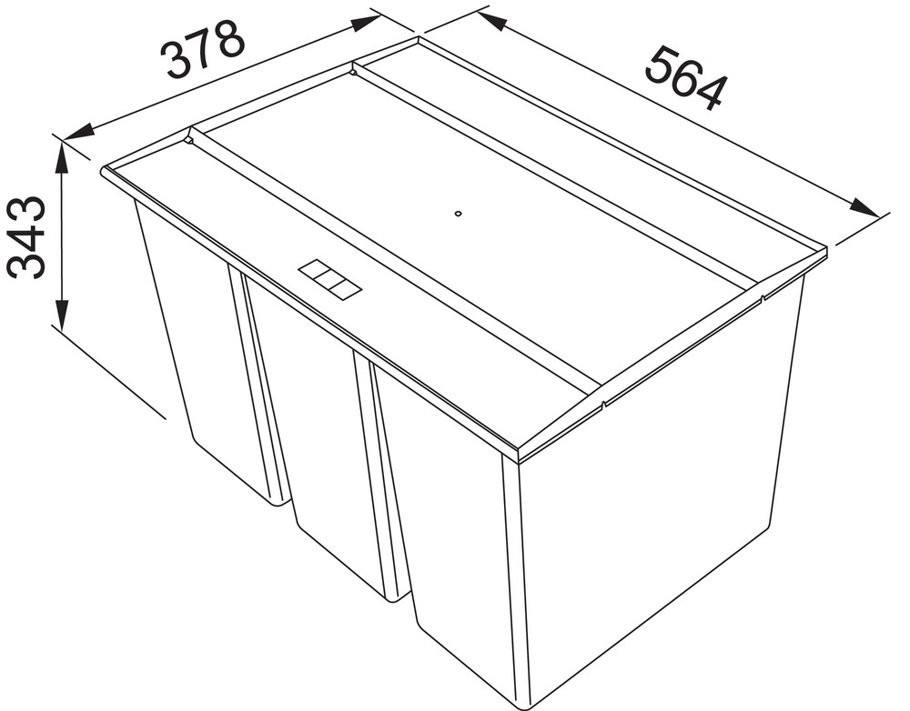 Smetný kôš FRANKE Easysort do 60/3 - /3x14,5L/