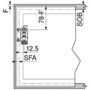 BLUM AVENTOS HK-S sada upevnenia čela na úzky hliníkový rám 