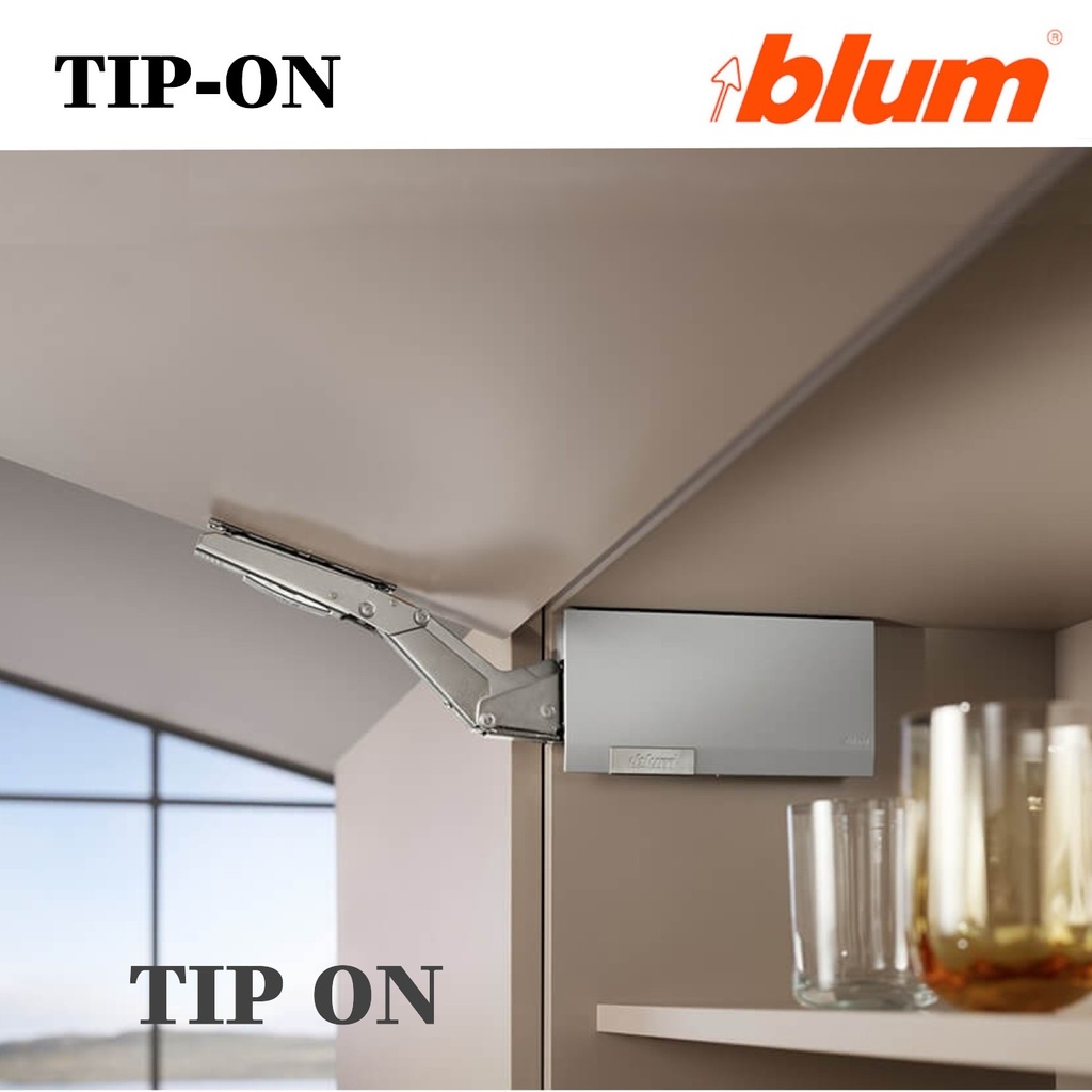 BLUM - AVENTOS HK TOP - KOMPLET SET - sada - SVETLO SIVÁ - na plné dvere - TIP ON 