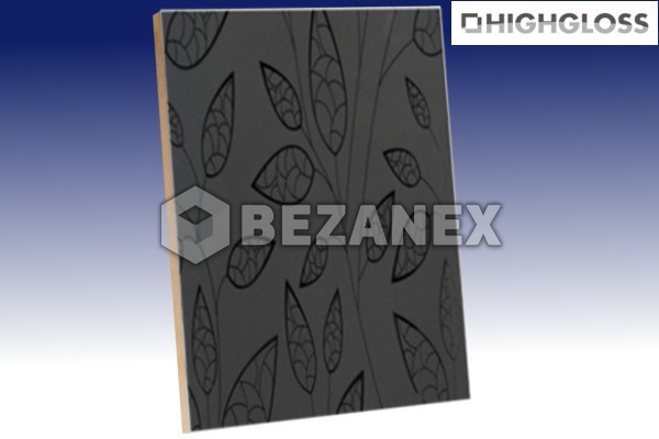 24.04 AGT DEKOR 3D - MDF 660 Metal leaf Black /18x1220x2800mm/ks