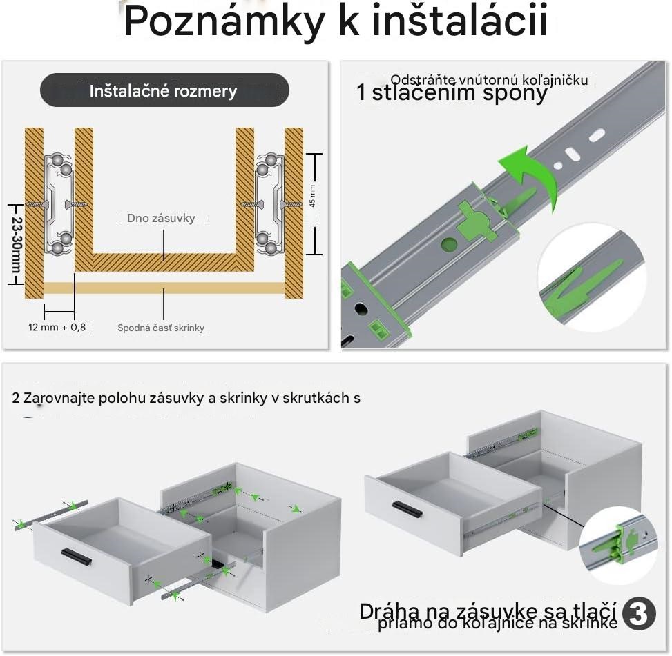Plnovýsuv ložiskový s tlmením ATM