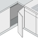 BLUM - Záves - Uhlový  60° - protikus k 155°závesu Clip-top /79T8500/