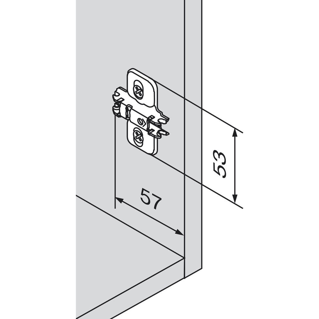 BLUM  - Komponenty - podložka - H0 klip krížová /173L6100/