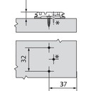 BLUM  - Komponenty - podložka 3D - krížová, excenter /173H7100/