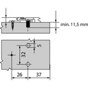 BLUM  - Komponenty - podložka 2D zvýšenie 9mm  /175H9190/