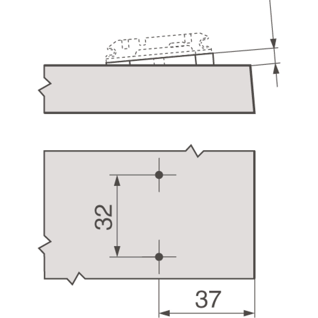 BLUM  - Komponenty - klin - H6 -5° pre skrutkovaciu verziu - 171A5500