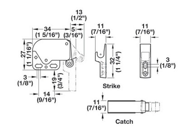 Push - EMUCA MINI-latch