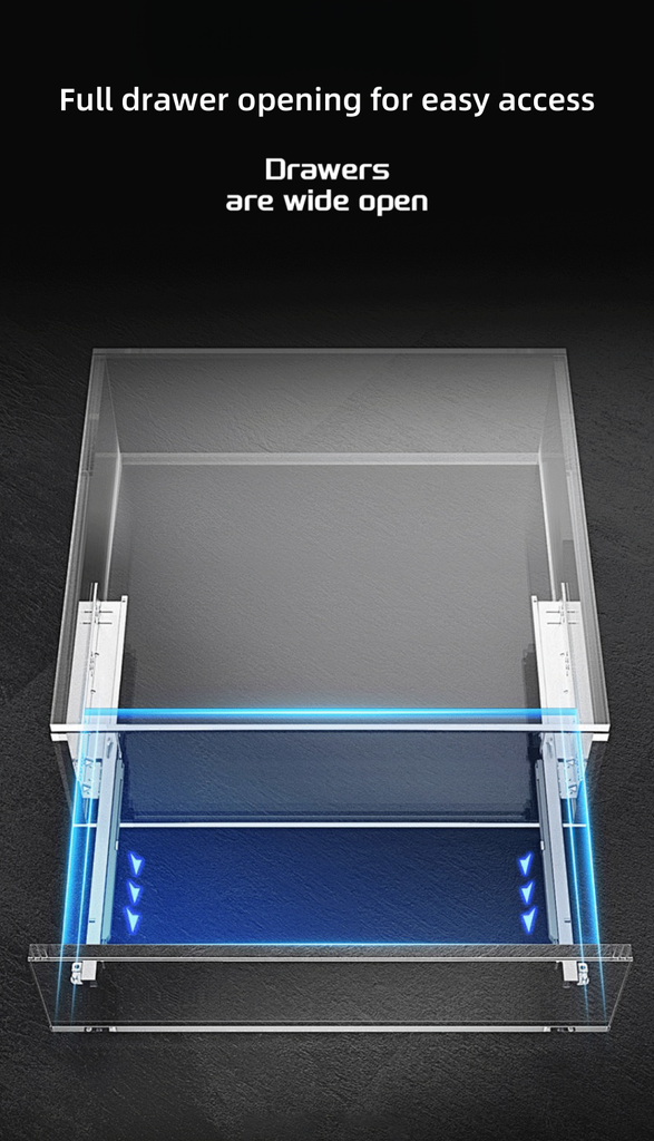 Plnovýsuv ložiskový s tlmením ML system