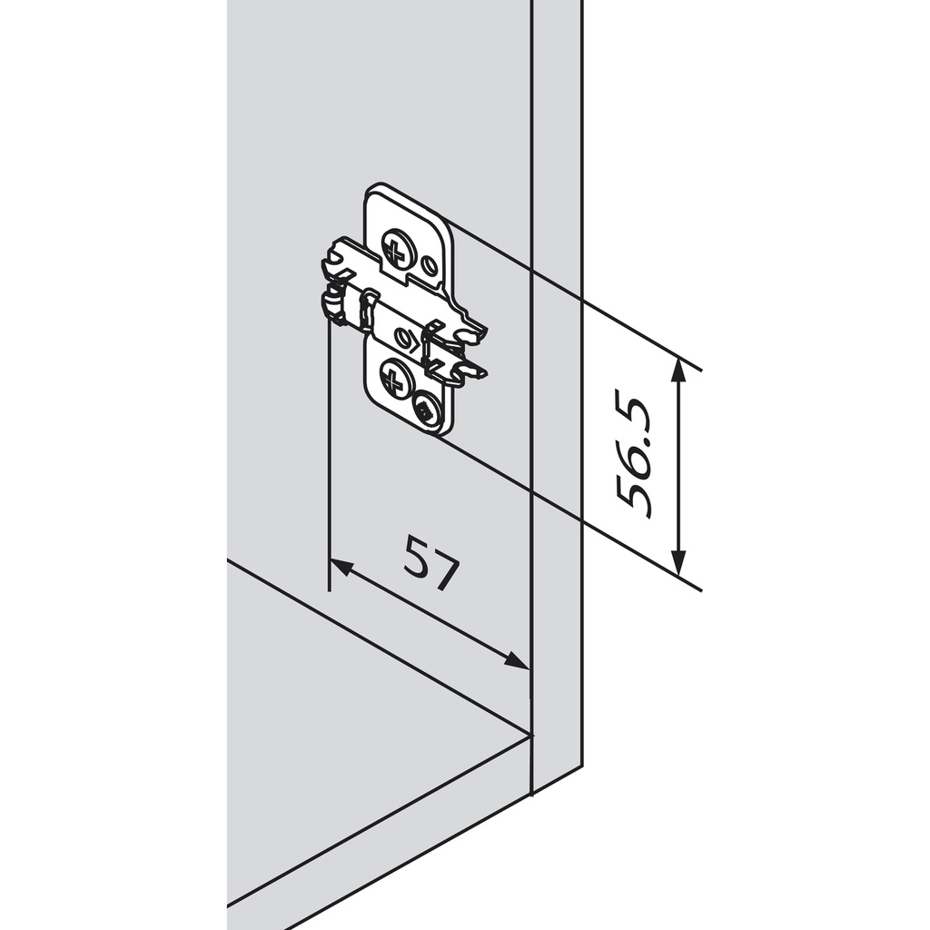 BLUM  - Komponenty - podložka 3D - ku 90° závesu - onyx /174H7130E/