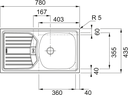 FRANKE - ETN 614 NOVA 6/4" Nerez