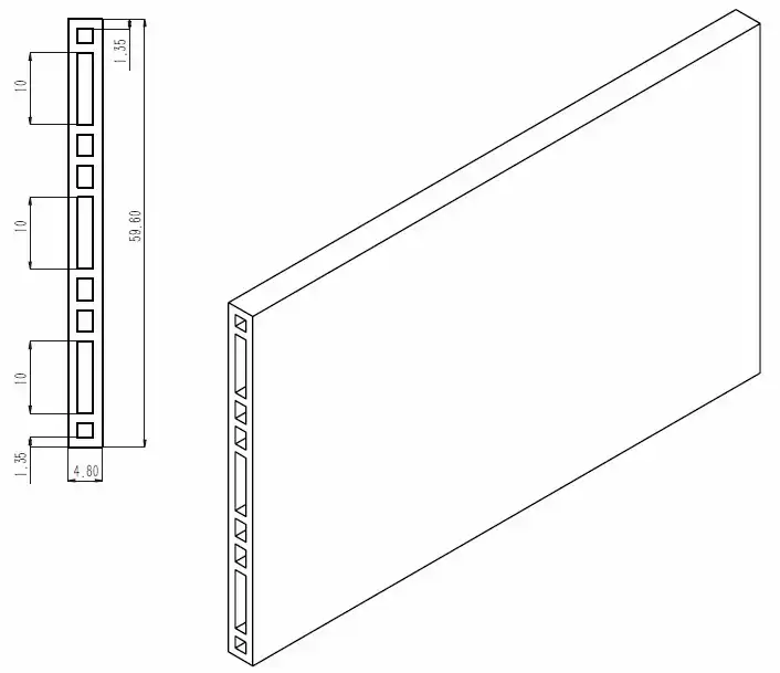 SISO Profil predelovací 60x2000mm bielý na priborník