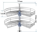 Karusel 270° lesklý chróm , priemer 720mm