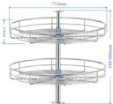 Karusel 360° lesklý chróm , priemer 710mm