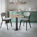 Kaviarenský Stôl /670x670x36/ - H1377 ST36 Dub Orleans pieskový - Stolová podnož 740mm Hranatá ČIERNÁ
