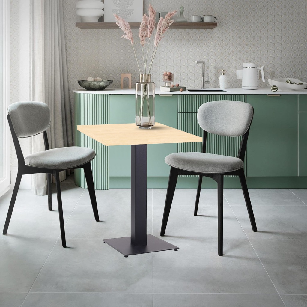 Kaviarenský Stôl /670x670x36/ - H1733 ST9 Breza Mainau - Stolová podnož 740mm Hranatá ČIERNÁ 