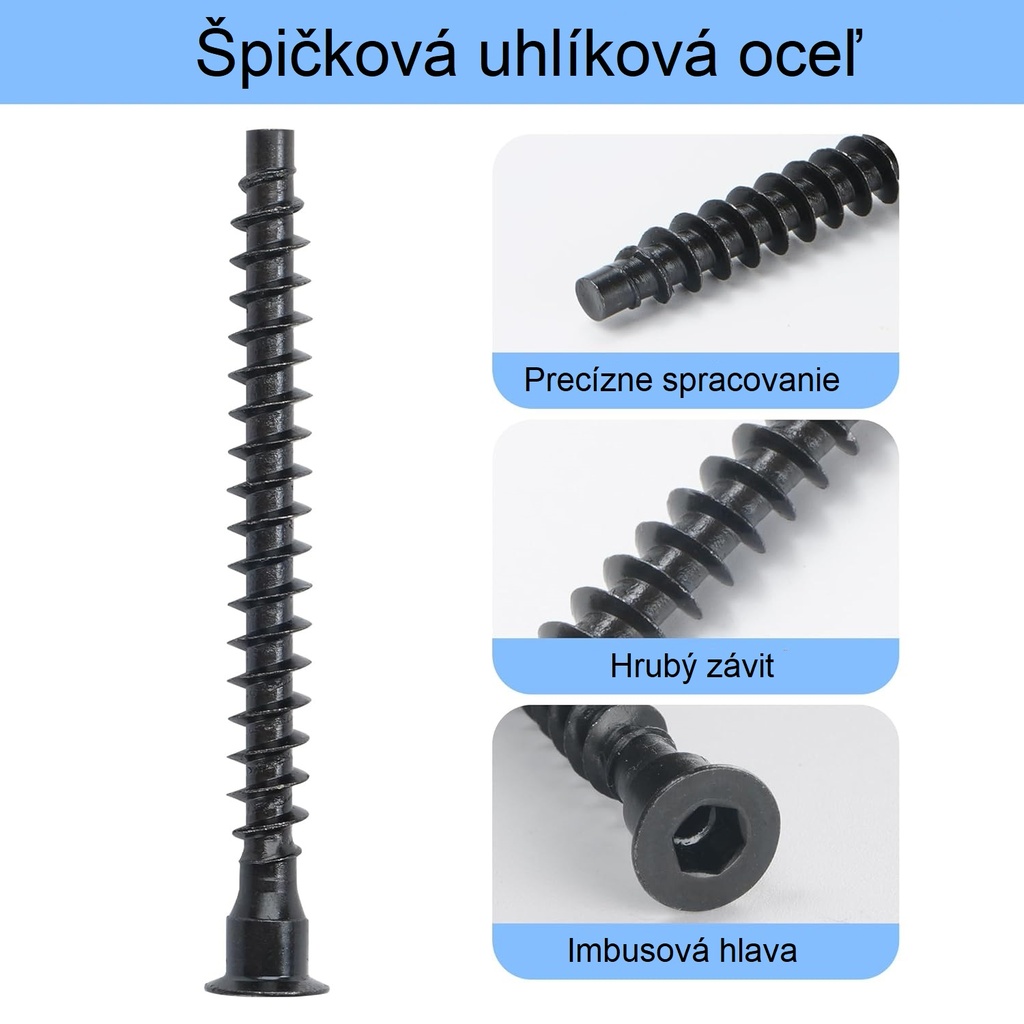 Konfirmát  7x70 /cena za 100ks/ ČIERNE                    