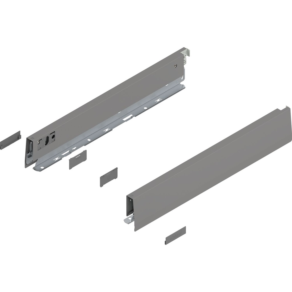   BLUM - Merivobox - sada výška N - Blumotion - 40kg - SIVÁ MATNÁ