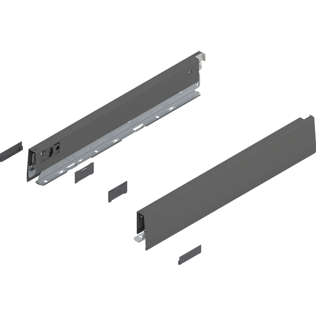   BLUM - Merivobox- sada výška N - Blumotion - 40kg - SIVÁ MATNÁ ORION