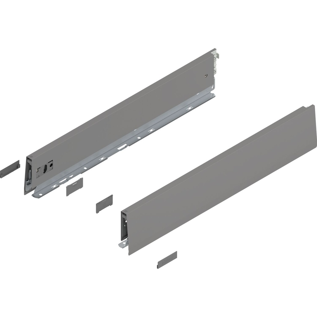 BLUM -  Merivobox - sada výška E - BOXCOVER - Blumotion - 40kg - SIVÁ MATNÁ
