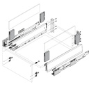 BLUM -  Merivobox - sada výška E - BOXCOVER - Blumotion - 40kg - BIELA