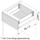 BLUM -  Merivobox- sada výška  E - BOXCOVER - Blumotion - 40kg - SIVÁ MATNÁ ORION