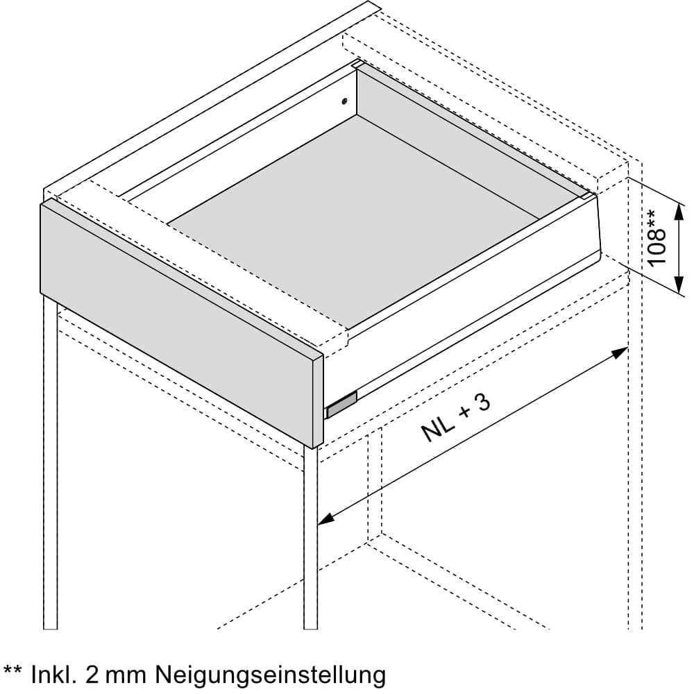  BLUM - Merivobox - sada výška M - Blumotion - 40kg - SIVÁ MATNÁ ORION