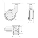 Koliesko otoč.STRADA plast+oceľ čierna Fi 60mm,ks         