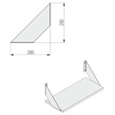Konzola/držiak police FLAT - 20x20cm - čierná matná