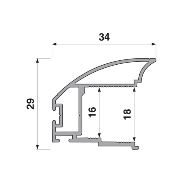 ProAlu  madlo  Trend LINE - AL šampáň  /18´ - 2,7m/