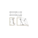 Sklopný strieborný - Piest  80 N