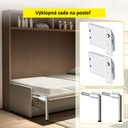 Výklop na posteľ zo steny - Komplet sada aj s nohami + montážné konzoly