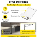 Výklop na posteľ zo steny - Komplet sada aj s nohami + montážné konzoly