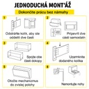 Výklop na posteľ zo steny - Komplet sada aj s nohami + montážné konzoly