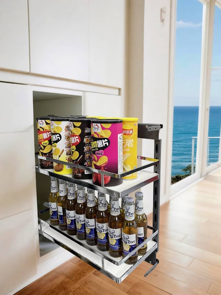 10 - ML systems - Kôš bočný s dreveným dnom s tlmením - Univerzálný L+P Bielý