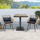 Stolová podnož 740mm Hranatá ČIERNÝ ihlan - Pyramídová