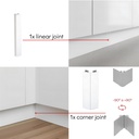 Komponenty - roh vonkajší uhlový biely  /150mm/