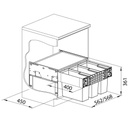 Smetný kôš BLANCO Select 60/3 s tlmením /3x15L/