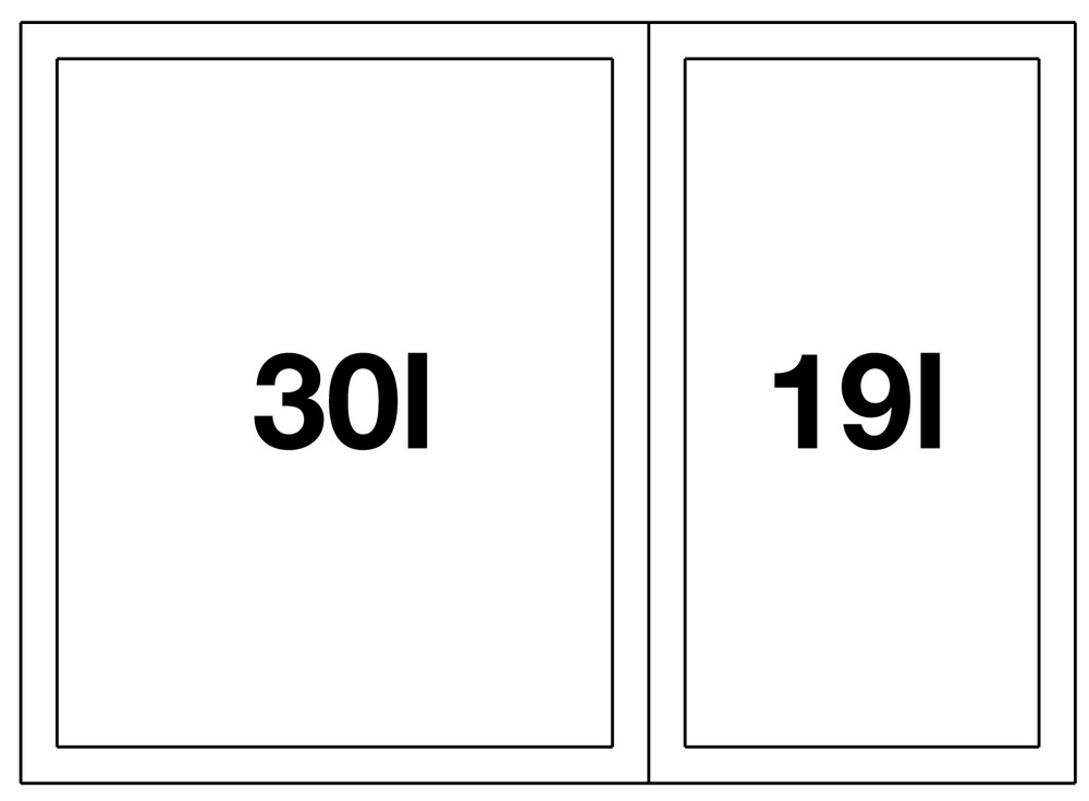 Smetný kôš BLANCO Select 60/2 s tlmením /1x30L+1x19L/