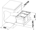 Smetný kôš BLANCO Flexon II 80/3 /19+30+16L/