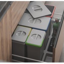 Smetný kôš Do zásuvky 60´ -  1x15L+2x7L