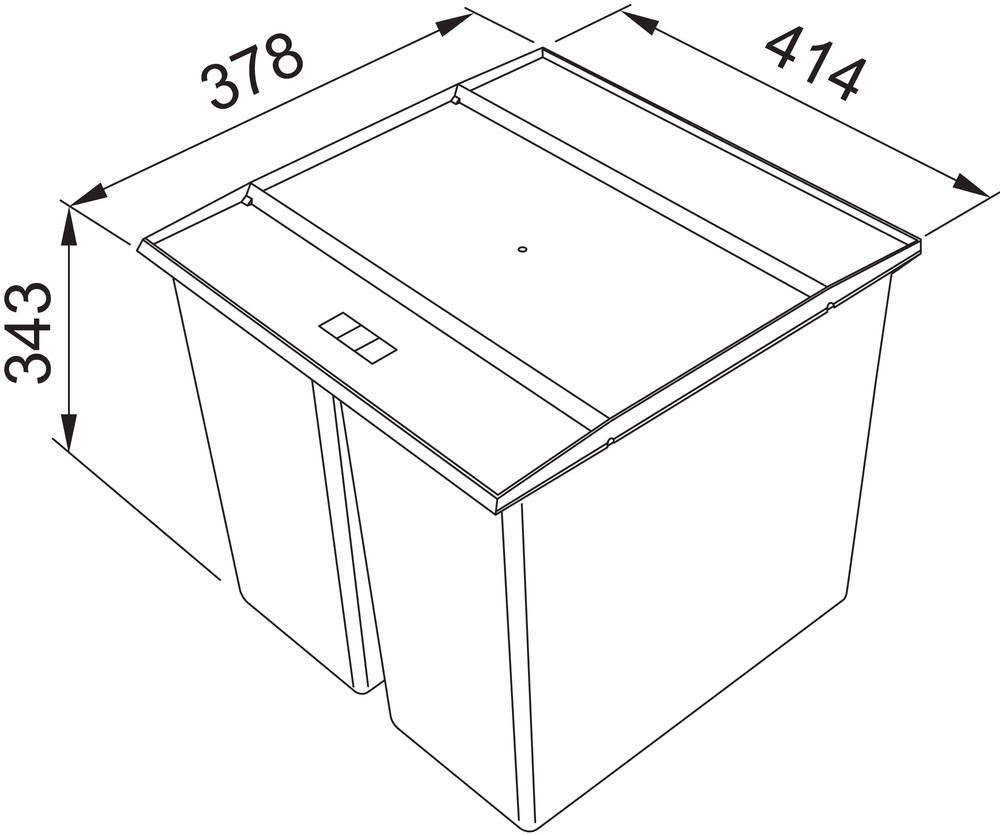 Smetný kôš FRANKE Easysort do 45/2 - /2x14,5L/