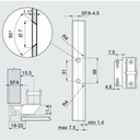 BLUM AVENTOS HK-XS upevnenie čela na úzke hliníkové rámy, skrutky /20K4101A/