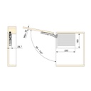 Emuca - Výklopný mechanizmus ALTIUS LIFT - BIELÝ