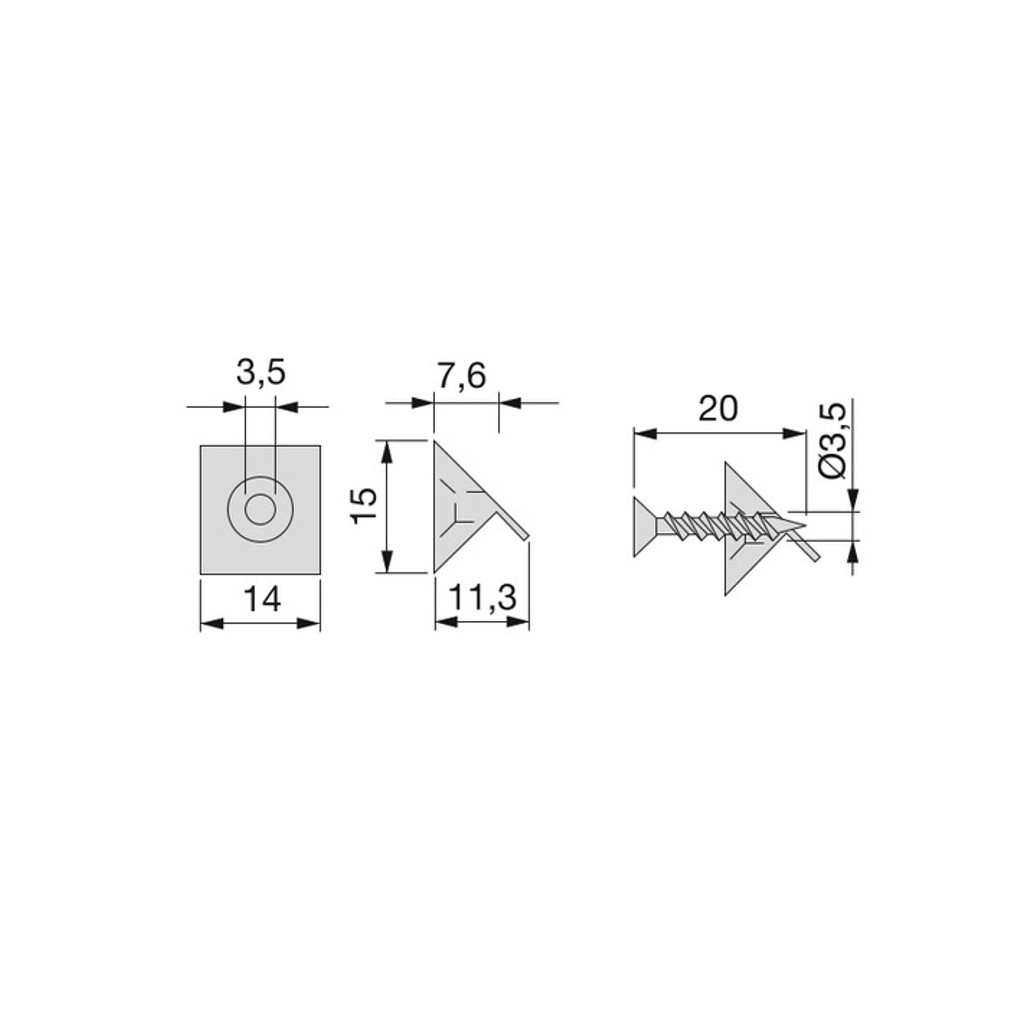 Úchyt na sololit - upevňovač (čierna , oceľ + plast)