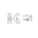 Úchyt na sololit - upevňovač (čierna , oceľ + plast)