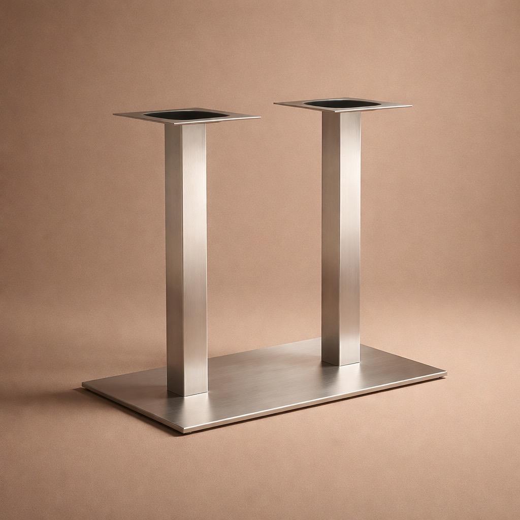 Stolová podnož 740mm Hranatý NEREZ DUO