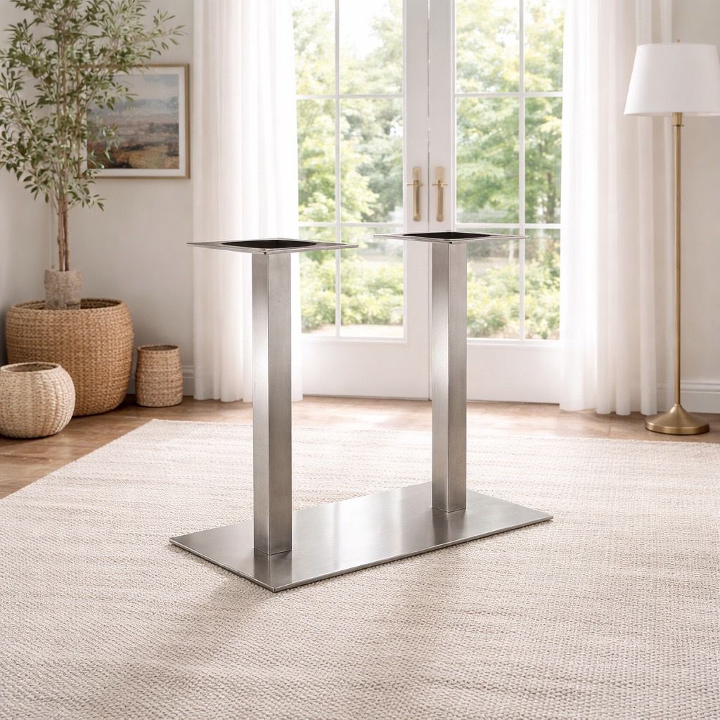 Stolová podnož 740mm Hranatý NEREZ DUO