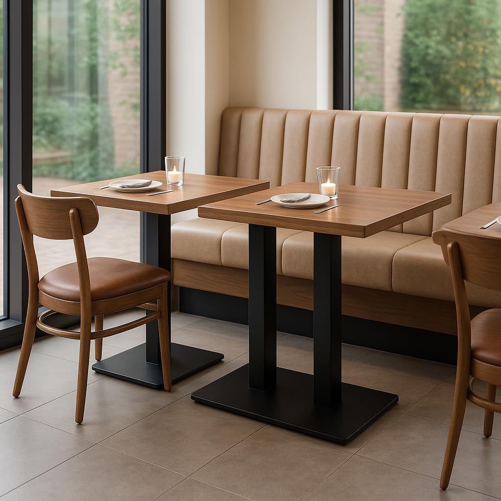 Stolová podnož 740mm Hranatá ČIERNÁ DUO