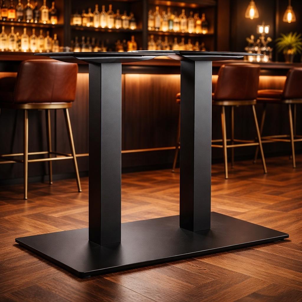 Stolová podnož 740mm Hranatá ČIERNÁ DUO