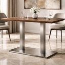 Stolová  podnož 740mm - Hranatý NEREZ DUO